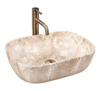 Countertop Washbasin Rea Belinda Savana Beige, Ceramic