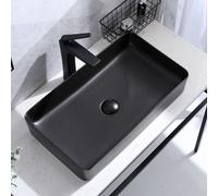 Rea Denis Schwarz Matt Black Bathroom Sink Made of creamic matt-REA-U3690