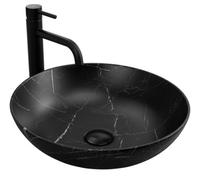 Rea REA-U3301 Matt-Black Bathroom Sink Made of Ceramic matt-REA-U3301, FIBO Black Matt 40,5 x 40,5 cm