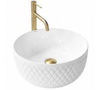 Countertop Washbasin Rea Galaxy White, Ceramic