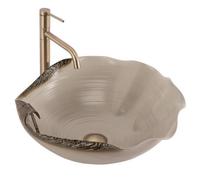 Countertop Washbasin Rea Hm-22 Beige, Ceramic