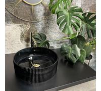 Rea Bathroom Sink Made of Glass Ingrid Black - Black - REA-U6800
