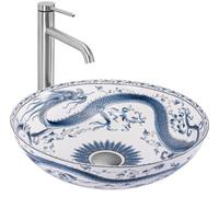 Rea REA-U6032 Bathroom Sink Made of creamic Kioto-pattern-REA-U6032, Drawing