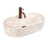 Countertop Washbasin Rea Marcela 60 Saturn Beige, Ceramic