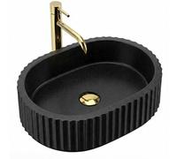 Countertop Washbasin Rea Margaret Black, Composite