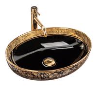Countertop Washbasin Rea Margot Gold / Black