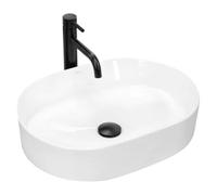 Countertop Washbasin Rea Nadia 50 White, Ceramic