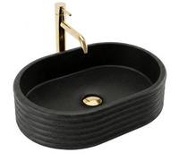 Countertop Washbasin Rea Nicoletta Black, Composite