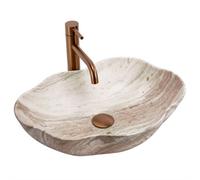 Countertop Washbasin Rea Pearn Saturn Beige, Ceramic