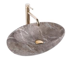 Countertop Washbasin Rea Roxy B Stone Nature Grey, Ceramic