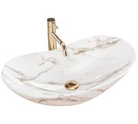 Countertop Washbasin Rea Royal Lava White, Ceramic