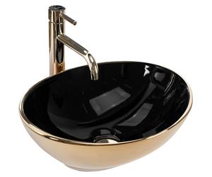 Countertop Washbasin Rea Sofia In Black Gold