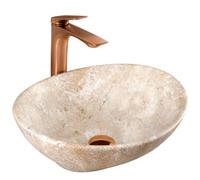 Countertop Washbasin Rea Sofia Savana Matt Oval, Ceramics