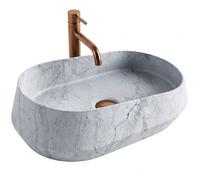 Countertop Washbasin Rea Venice Imitation Stone, Gray, Artificial Stone