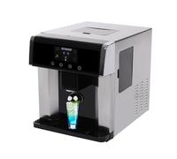 Countertop Water Dispenser and Ice Maker, Portable Nugget Ice Machine with LED Display and Dual Filling Options, 32 Lbs Capacity for Home or Office Use