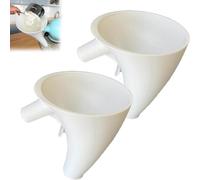 Countess Flour Funnel for Kitchen Aid Mixer,Flour Funnel- Stand Mixer Attachment,for Kitchen Aid Artisan Ksm150 5-Quart Tilt-Head Stand Mixer,for Kitchen Flour Egg Guided Pouring (White-2pcs)