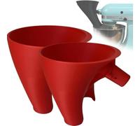 Countess Flour Funnel for Kitchen Aid Mixer,Flour Funnel- Stand Mixer Attachment,for Kitchen Aid Artisan Ksm150 5-Quart Tilt-Head Stand Mixer,for Kitchen Flour Egg Guided Pouring (Red-2pcs)