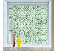 COUNTEWOL Window Privacy Film with Installation Tools Home Decorative Colored Glass Window Stickers Reusable electrostatic Rainbow Stickers (GeoRainbow, 23.6 x 78.7 in)