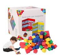 Counting Blocks for Kids | Soft Rainbow Math Counters Cubes | Learning Supplies Toys Classroom Crafts for Children Nursery Toddler School Family Home Friends Girl Kindergarten