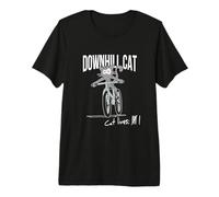 Counting Cat-Lives Downhill Cat MTB Bike Premium T-Shirt