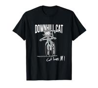 Counting Cat-Lives Downhill Cat MTB Bike T-Shirt