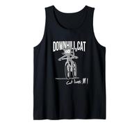 Counting Cat-Lives Downhill Cat MTB Bike Tank Top