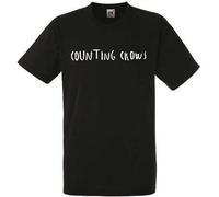 Counting Crows Logo Mens T-Shirt Rock Band Shirt Heavy Metal Tee Black Size XL