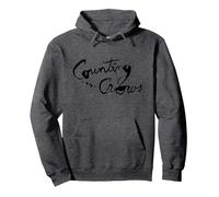 Counting Crows - Script Logo Pullover Hoodie, Adult Unisex, Dark Heather Grey, Medium