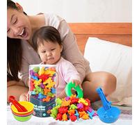 Counting Dinosaurs Educational Toy Set with Matching Sorting Cups for Preschoolers, Safe and Recognition Dinosaurs for Kids 4-6 Years Old