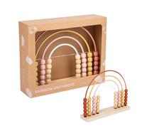 Counting Frame - 4-Row Wooden Mini Abacus for Early Learning, Math Manipulative with Colorful Beads, Educational Toy for Cognitive Skill Development, Preschool Classroom