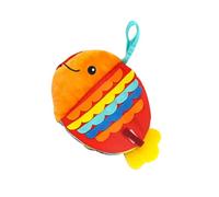 Counting Frame Intellectual Development Baby Cloth Book Doll Small Fish Cloth Book for Early Education Toy for Child Car (Orange, 22 × 14 × 2 cm)