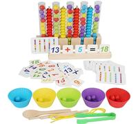 Counting Manipulatives - Educational Clip Bead Game - Color Matching Toys | For Math Learning Fine Motor Skill Preschool Kindergarten