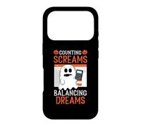 Counting Screams Balancing Dreams Accountant Halloween Case for iPhone 17 Pro