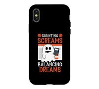 Counting Screams Balancing Dreams Accountant Halloween Case for iPhone X/XS