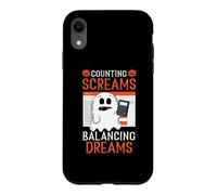 Counting Screams Balancing Dreams Accountant Halloween Case for iPhone XR