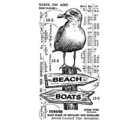 Counting Seagulls Words and Numbers Clear Stamp for DIY Scrapbooking Beach Boats River Tyne Entrance Phrase Transparent Silicone Seal Stamp for Paper Crafting Handmade Crafts Scrapbooking Supplies