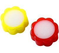 Counting Sponge, 2Pcs Flower Shape Sponge Finger Wet for Counting Cash Money for Office Bank Office and School Supplies
