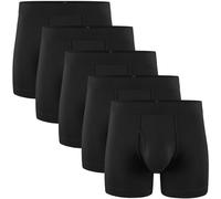 Counting Stars Men's Cotton Spandex Breathable Boxer Shorts S M L XL XXL, A: 5 Pack Black, S