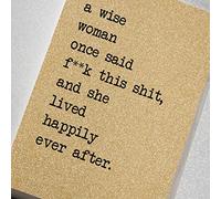 Counting Stars - More Glitter - A Wise Woman Once Said F**K This Shit and She Lived Happily Ever After. - A5 Notebook - Gold