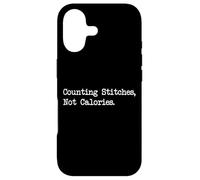 Counting Stitches Not Calories Funny Knitting Quotes Case for iPhone 17