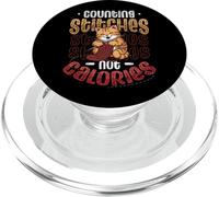 Counting Stitches Not Calories Knitting Cat PopSockets PopGrip for MagSafe