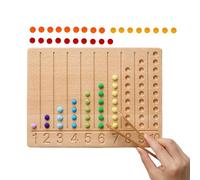 Counting Toy for - Wooden Abacus Educational Home Lessons | Counting Games with Clip Beads - For Homeschooling, Nursery, Classroom, Travel, Christmas, Birthday, Holiday
