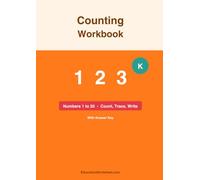 Counting Workbook for Kindergarten: Numbers 1 to 20 for Kids Ages 4-5 | Count, Trace and Write Practice with Answer Key
