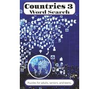 Countries 3 Word Search Puzzle Book: Word Searches with Easy to Read Print about Cities, National Flora & Fauna, and More | 6x9 inches, 110 pages | ... Gift for Vacations, Holidays and Free Times