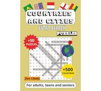 Countries and Cities Word Search Puzzle Book: 50+ Fun Geography Puzzles to Learn Countries, Capitals, and World Cities | 76 Pages of Educational Word Searches for All Ages (6x9)