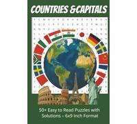 Countries & Capitals Word Search Puzzle Book: 50+ Fun and Educational Puzzles Featuring Countries, Capitals, and Landmarks - Easy to Read, 110 Pages, Big 6X9 Inch Format