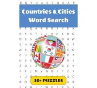 Countries & Cities Word Search Puzzle Book: 50+ Word Find Puzzles with Easy-to-Read Print about Paris, Tokyo, Rio and More | 6×9 inches, 110 pages … Gift for Vacations, Holidays and Free Times