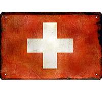 Countries Flags Countries Switzerland Flag Swiss 20x30 metal sign 1445
