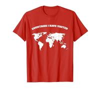 Countries i Have Visited Color Yourself T-Shirt, Men, Red, Small