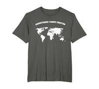 Countries i Have Visited Color Yourself T-Shirt, Men's Big and Tall, Asphalt Grey, 5X Tall
